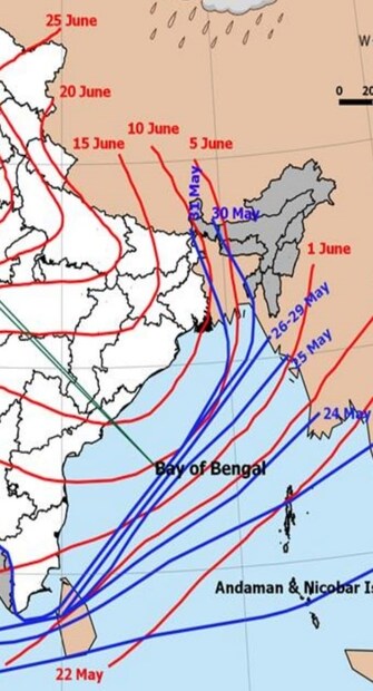 আলিপুর আবহাওয়া দফতরের আবহাওয়াবিদ সৌরিশ বন্দ্যোপাধ্যায় বলেন, ‘‘মে মাসে বাংলায় বর্ষা আসার ঘটনা নজিরবিহীন নয়। এর আগেও উত্তরবঙ্গে মে মাসে দক্ষিণ-পশ্চিম মৌসুমি বায়ু পৌঁছে গিয়েছিল। খুব সম্প্রতি ২০০৯ সালে এবং তার আগে ২০০৬ ও ২০০৭ সালে একই ঘটনা ঘটেছিল ৷’’ Photo Courtesy: IMD
