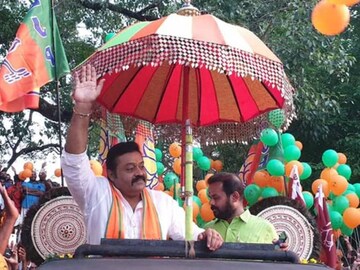 সুরেশ গোপী বিজেপি-র টিকিটে জয়ী