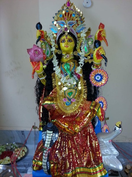 কিন্তু অরন্ধনে বা মনসা পুজোয় ঠান্ডা খাবারই কেন খেতে হবে? কথিত আছে, সাপ গরম খাবার সহ্য করতে পারে না ৷ তাই তাদের দেবীর পুজোয় শীতল খাবারই প্রসাদ ৷ দেবস্মিতার বাড়িতে মনসাদেবী প্রতিষ্ঠিত ৷ জানালেন, ভাদ্র বা বছরের অন্য যে কোনও সময়ে মনসাদেবীর পুজো হলেও ধূপ ধুনোর প্রবেশ সেখানে নিষিদ্ধ ৷ রান্নাপুজোর ভোগ নতুন বাসনে, নতুন চালে রান্না করাই বাঞ্ছনীয় ৷