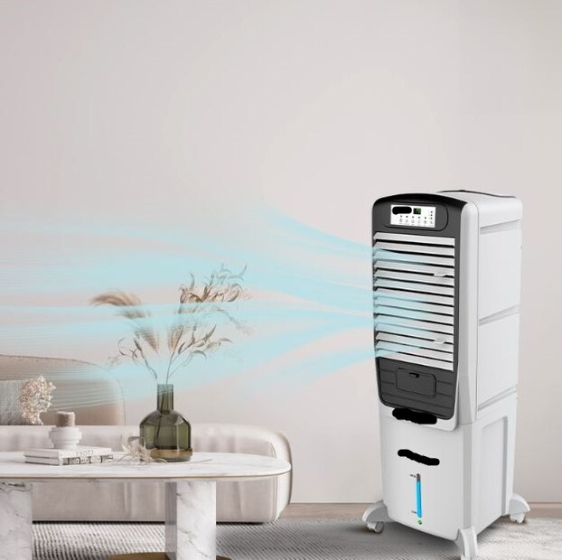 Candes 12 L Portable Mini Air Cooler:হাই স্পিড ব্লোয়ার-সহ এই Portable Mini Air Cooler গরম থেকে স্বস্তি দেবে। এতে রয়েছে হানিকোম্ব প্যাড। আর আছে থ্রি-ওয়ে স্পিড কন্ট্রোলের সুবিধাও। অ্যামাজনে এটি মিলছে মাত্র ৩৭৭৮ টাকায়।