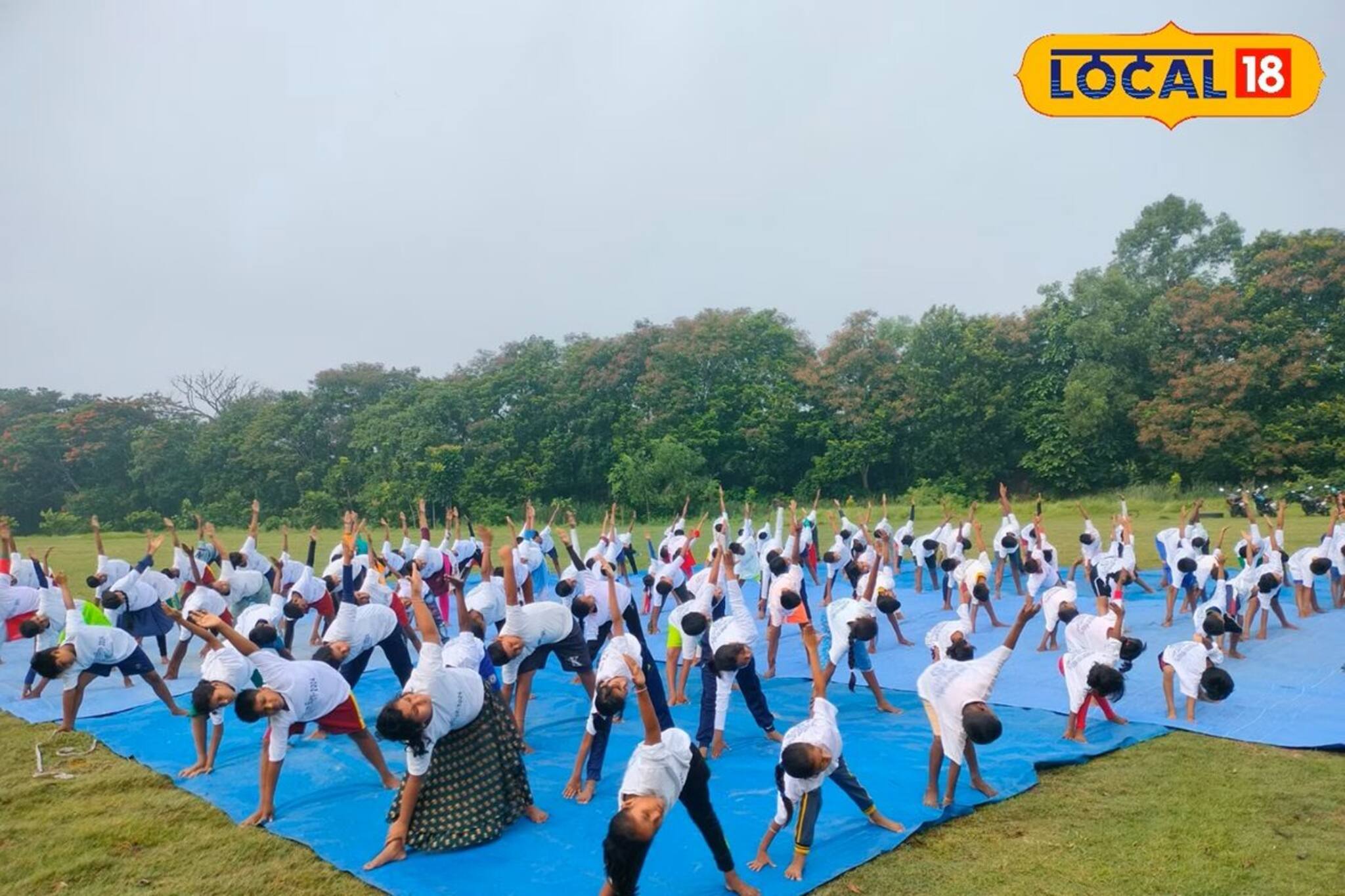 বিশ্ব যোগ দিবসে শরীর চর্চার সঙ্গে উপরি পাওনা চারা-গাছ