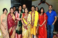 শাঁখা-পলা হাতে ধরা গাছকৌটো, নতুন বর-বউ গাঁটছড়া দিয়ে বন্ধনে আবদ্ধ, ফটো ভাইরাল
