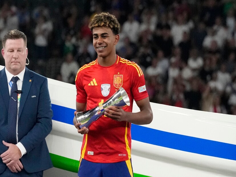 Euro 2024 ফাইনালে খেলে নয়া নজির তৈরি করলেন তরুণ ইয়ামেল৷ Photo- AP 