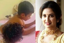 বিছানায় উপুড় হয়ে শুয়ে দাদার সঙ্গে খোশমেজাজে ইয়ালিনি, শুভশ্রীর মেয়েকে দেখেছেন?