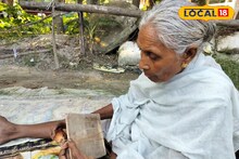 চামড়ায় পড়েছে ভাঁজ, তবু ৮০ বছরেও খালি চোখেই জাল বুনে চলেছেন সনেকা সরকার