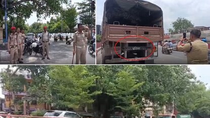 মন্দিরের কাছে পিএসি-র ট্রাকের কারণে যানজট! পুলিশের গাড়ির চালান কাটলেন আগ্রার ট্র্যাফিক এসপি, হতবাক জনতা মন্দিরের কাছে পিএসি-র ট্রাকের কারণে যানজট! পুলিশের গাড়ির চালান কাটলেন আগ্রার ট্র্যাফিক এসপি, হতবাক জনতা