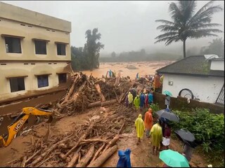 ধসে বিপর্যস্ত ওয়ানাডের পার্বত্য এলাকা৷ ছবি- পিটিআই