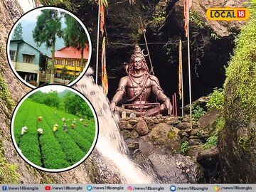 সবুজ চা বাগানের পাশে দুধসাদা এক অস্থির ঝর্ণা! পাহাড়ি এই অফবিট জায়গা বড্ড মায়াবী