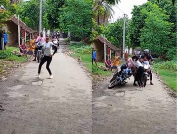 রিলস বানাতে গিয়ে ভারসম্য হারাল বাইক