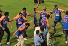 ওয়াংখেড়েতে মাঠ ছুঁতেই ‘চক দে ইন্ডিয়া’র গানে নাচ রোহিত, কোহলিদের! ঝড় তুলল ভিডিও