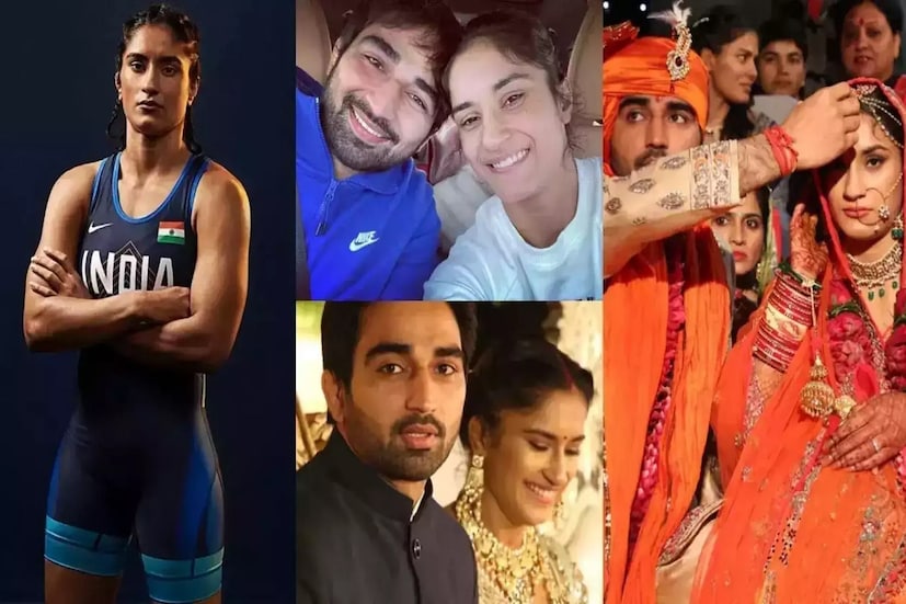 এরপর ২০১৮ সালের ১৪ ডিসেম্বর সাত পাঁকে বাঁধা পড়েন ভিনেশ ও সোমবীর। তবে সাত পাকে বলা ঠিক হল না বোধহয়। হিন্দু বিয়েতে অগ্নিসাক্ষী রেখে সাত পাক ঘোরেন নবদম্পতি। প্রতি পাকে একটা করে শপথ নেন তাঁরা। কিন্তু ভিনেশ আর সোমবীর ৮ পাক ঘুরেছিলেন। অষ্টম পাকে ‘বেটি বাঁচাও, বেটি পড়াও, বেটি খাওয়াও’-এর শপথ নিয়েছিলেন তাঁরা। তাঁদের বিয়েও ভিনেশের জীবনের মতোই, বৈচিত্রে পূর্ণ। 
