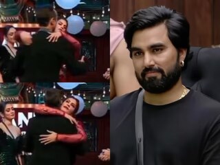 কৃতিকাকে জড়িয়ে ধরে চুমু খাচ্ছেন রণবীর শোরে