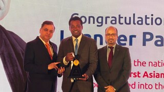 Leander Paes with Ratan Kumar Kesh (MD & CEO interim, Bandhan Bank)