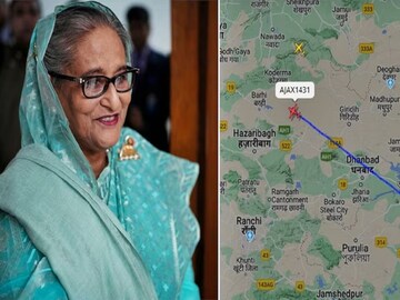 বাংলাদেশ ছাড়তেই হাসিনার বিমান ট্র্যাক করতে শুরু করে গোটা বিশ্ব