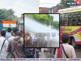 শহর জুড়ে কার্যত রণক্ষেত্রের ছবি। নবান্ন অভিযান রুখতে সতর্ক পুলিশ।