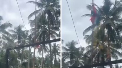 পাখি এসে খুলে দিল আটকে থাকা তেরঙ্গা! পুষ্পবৃষ্টি, ভাইরাল ভিডিও স্বাধীনতা দিবসের পাখি এসে খুলে দিল আটকে থাকা তেরঙ্গা! পুষ্পবৃষ্টি, ভাইরাল ভিডিও স্বাধীনতা দিবসের