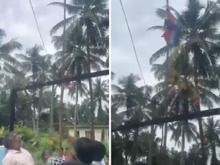 পাখি এসে খুলে দিল আটকে থাকা তেরঙ্গা! পুষ্পবৃষ্টি, ভাইরাল ভিডিও স্বাধীনতা দিবসের