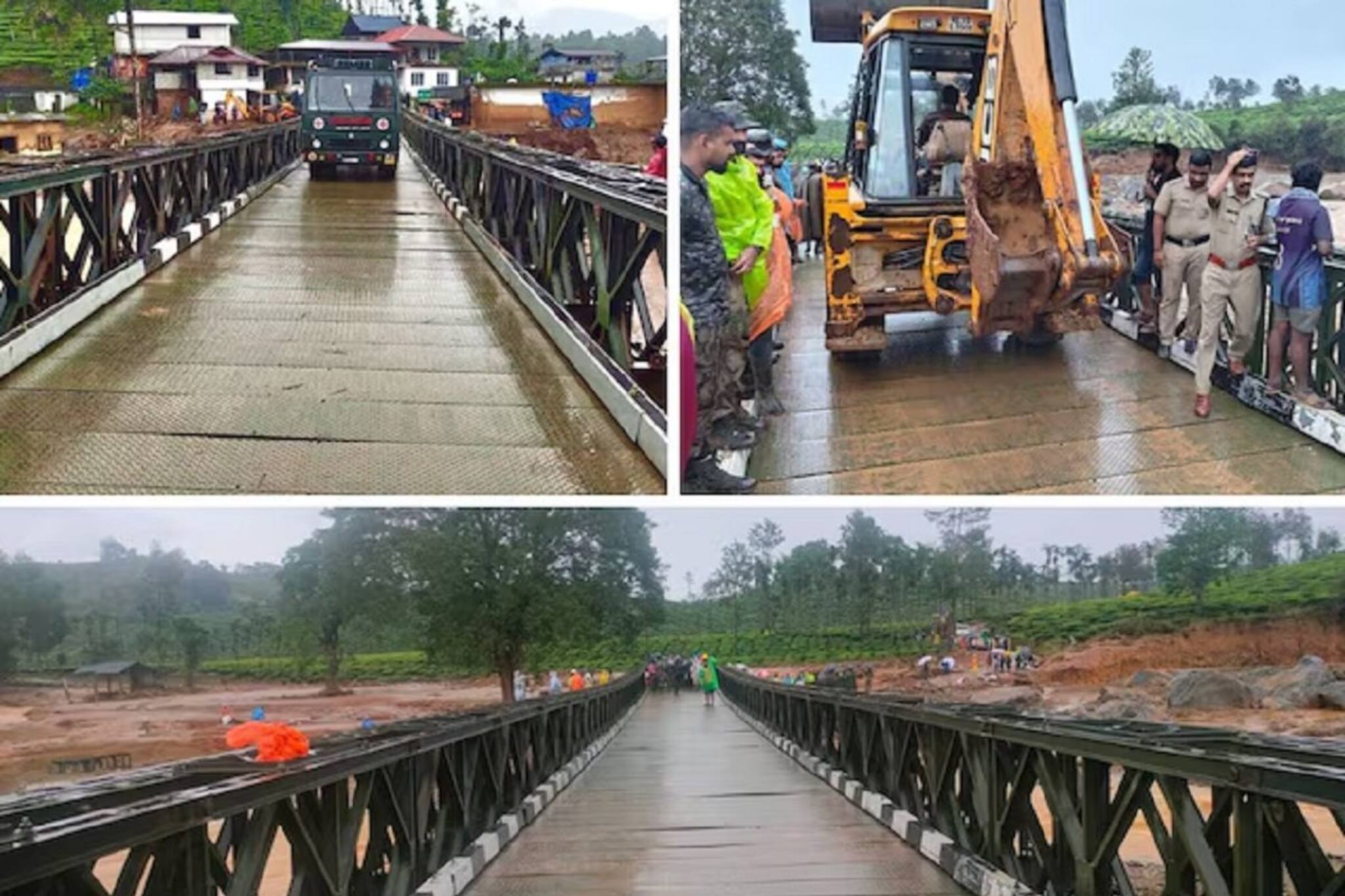 কেরলে ভাঙা সেতু নির্মাণ দু’দিনে, বিপর্যস্ত কেরলে আশা দেখাচ্ছেন ভারতীয় সেনা বাহি
