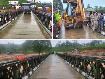 কেরলে ভাঙা সেতু দুদিনে তৈরি করলেন ভারতীয় সেনা
