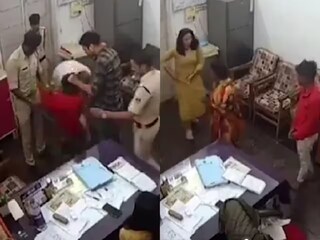 জিআরপি থানায় এই নির্মমতার ছবি সিসিটিভিতে ধরা পড়েছে৷
