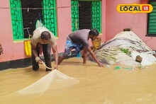 ভয়ঙ্কর ডেবরার বন্যা পরিস্থিতি, গবাদি পশু-সহ ত্রাণ শিবিরে স্থানীয়রা