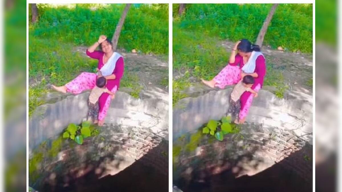 কুয়োর ভিতরে ঝুলছে খুদে, রিলস বানাচ্ছেন মহিলা! উঠল গ্রেফতারের দাবি, দেখুন ভিডিও