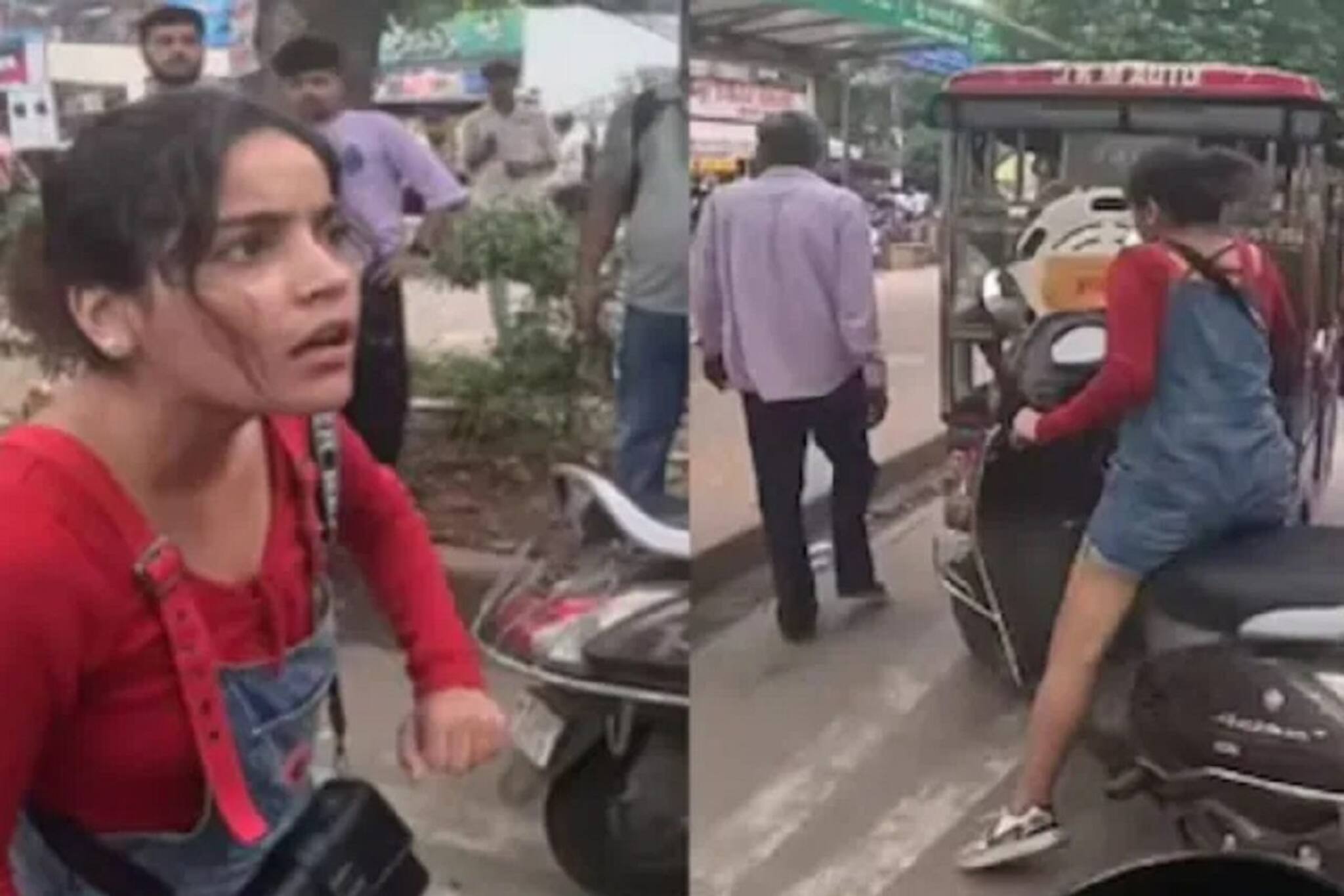 ট্রাফিক আইন ভেঙে উল্টে তেড়ে এলেন মহিলা, তারপর কী হল? দেখুন ভাইরাল ভিডিও!