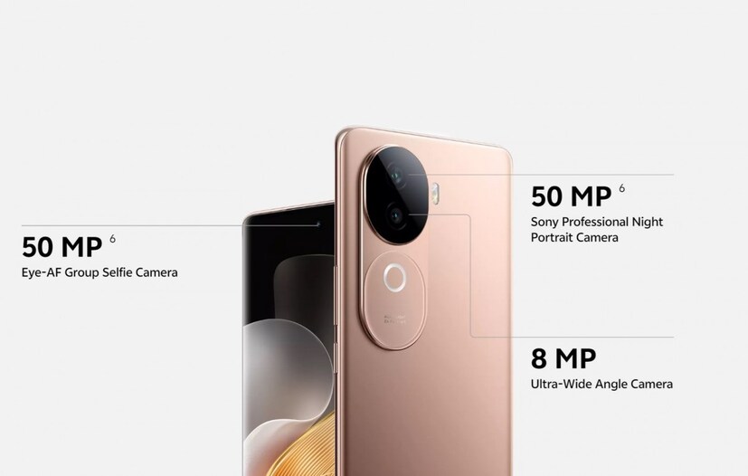 ক্যামেরা সেটআপ: 50 মেগাপিক্সেল Sony IMX882 ক্যামেরা সেন্সর, সঙ্গে ফোনের পিছনে 8 মেগাপিক্সেলের আল্ট্রা-ওয়াইড অ্যাঙ্গেল ক্যামেরা সেন্সর দেওয়া হয়েছে। সামনে রয়েছে 50 মেগাপিক্সেলের সেলফি ক্যামেরা, AI ক্যামেরা ফিচার সহ।
