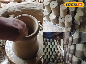Clay idol making: পুজোর পরেই বাড়ছে মাটির টব চাহিদা বাড়ায়, খুশির হাওয়া কুম্ভকার পাড়ায়