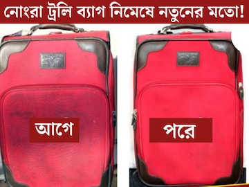 পুরনো, নোংরা ট্রলি ব্যাগ হয়ে যাবে নতুনের মতো! কয়েক মিনিটেই হবে পরিষ্কার পুরনো, নোংরা ট্রলি ব্যাগ হয়ে যাবে নতুনের মতো! কয়েক মিনিটেই হবে পরিষ্কার