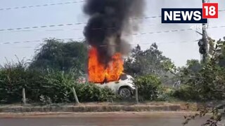 দীপাবলির দিন হাইওয়েতে চলন্ত গাড়িতে আগুন! ঝাঁপ দিয়ে প্রাণ বাঁচালেন চালক