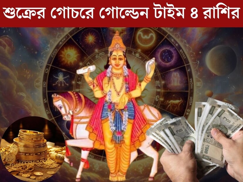 সম্পদ ও সমৃদ্ধির দাতা শুক্র গ্রহ রাশি পরিবর্তন করতে চলেছে। এই গোচরের প্রভাবে কিছু রাশির জাতক জাতিকাদের উন্নতি এবং আর্থিক লাভের সম্ভাবনা থাকবে। কোন রাশিগুলি হতে চলেছে সৌভাগ&#x200d;্যবান, জেনে নেওয়া যাক। 