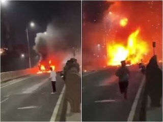  ভয়ঙ্কর আগুন! দাউ দাউ জ্বলছে অ্যাম্বুলেন্স