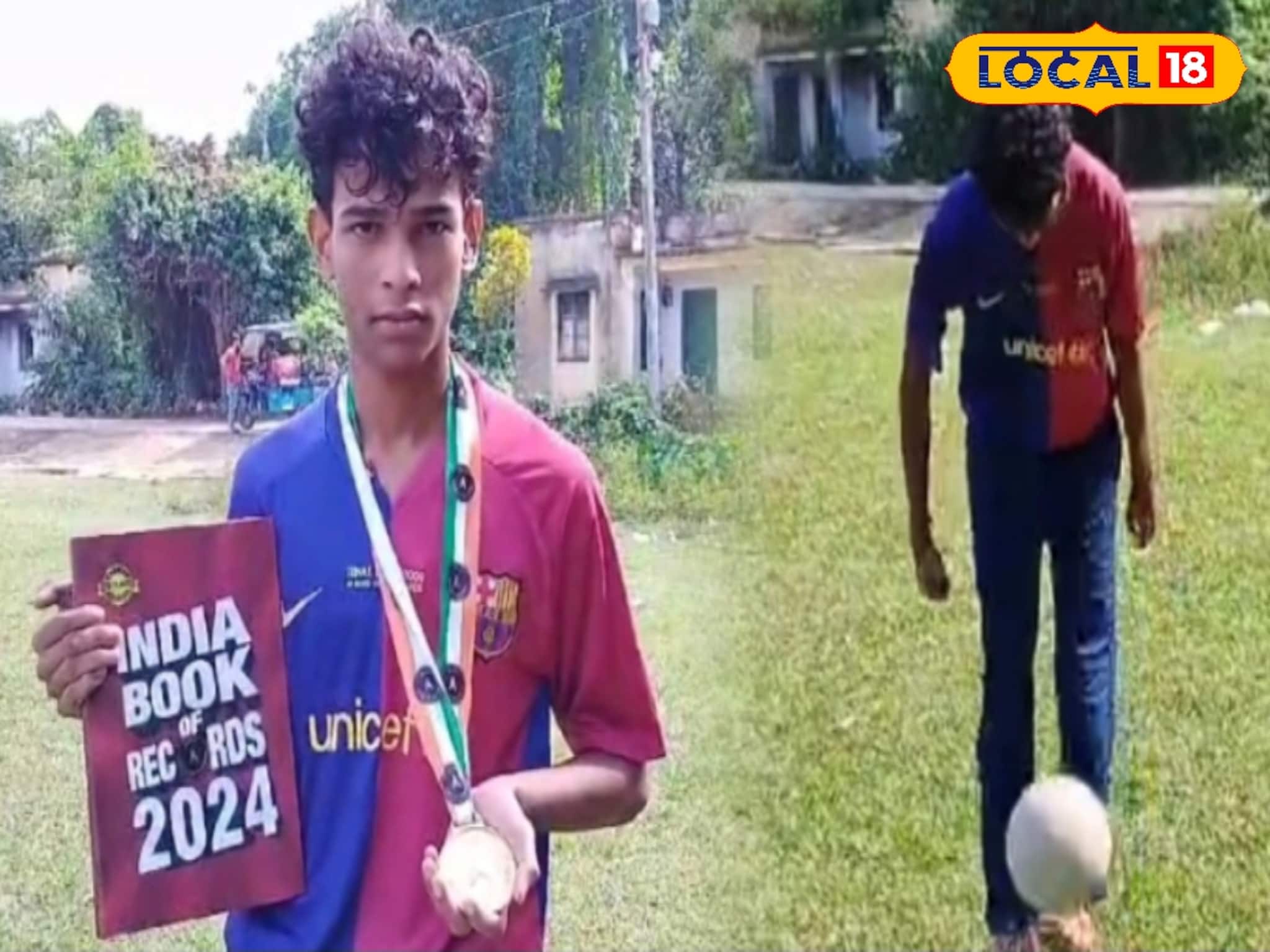 পায়ে ফুটবল নাচিয়ে রেকর্ড! কামাল করে দেখাল মালদহের স্কুল পড়ুয়া
