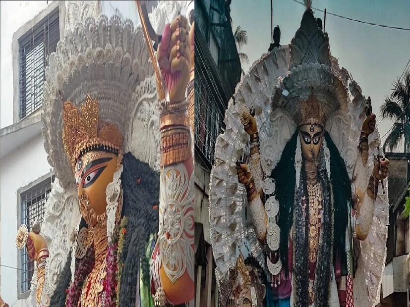 *৯ তারিখ বেলা বারো'টা থেকে মানসিক পুজোর সামগ্রী গ্রহণ শুরু হবে। সন্ধ্যায় হবে প্রতিমা অলংকরণ। শেষ রাতে অর্থাৎ চারটে নাগাদ মঙ্গল ঘটে জল ভরে একপ্রকার শুরু হয়ে যাবে পুজোর। সংগৃহীত ছবি।