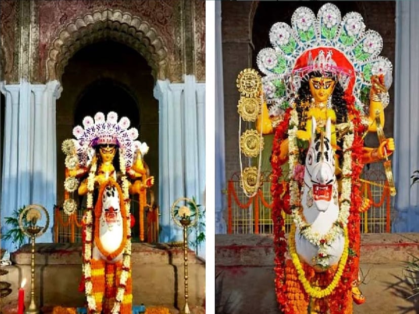 *আর মাত্র কয়েকদিনের অপেক্ষা। এবার প্রায় ১০ কেজি সোনার গয়নায় সেজে উঠবেন কৃষ্ণনগরের চাষাপাড়া বারোয়ারির বুড়িমা, বলেই জানালেন পুজো কমিটির সম্পাদক গৌতম ঘোষ। সংগৃহীত ছবি।