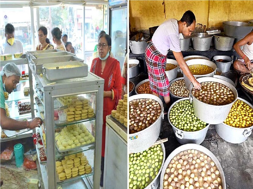 *ভিড় বাড়তে শুরু করেছে ছোট বড় বিভিন্ন মিষ্টির দোকানে। কারিগররা ইতিমধ্যে ভাইফোঁটা উপলক্ষে নানা রকম একটি সম্ভার সাজিয়ে রেখেছেন। ভাই, দাদার পাত নানারকম মিষ্টিতে সাজিয়ে দিতে বোনেরা দোকানে লাইন দিয়েছেন। সংগৃহীত ছবি।