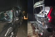 ট্রাকের ধাক্কায় ভয়াবহ দুর্ঘটনা! ভেঙে চুরমার গাড়ি, ৫ চিকিৎসকের রক্ত বইল পথেই!