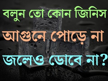 বলুন তো কোন জিনিস আগুনে পোড়ে না, জলেও ডোবে না? আপনিও দেখেছেন! বাড়িতেই আছে...