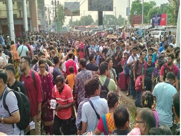 পেট্রাপোল সীমান্তে। ছবি সৌজন্যে- Bangla Tribune 