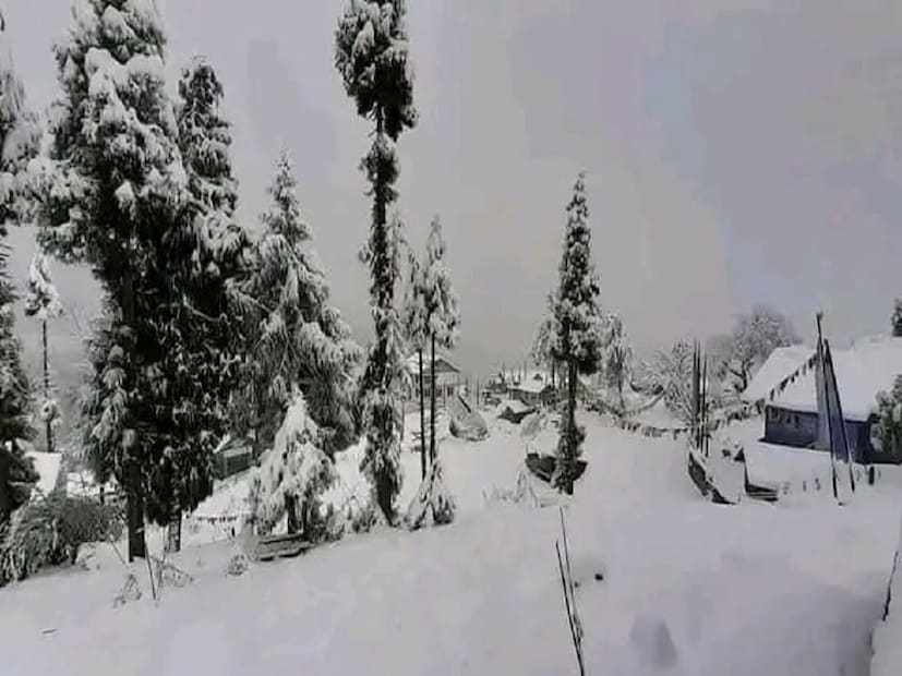 তাপমাত্রা মাইনাসে! সাদা বরফের চাদরে মোড়া উত্তর সিকিম। যেদিকে চোখ যায় ধু ধু করছে বরফ। হোটেল-বাড়ি-গাছ থেকে গাড়ি ঢাকা পড়েছে পুরু বরফের আস্তরণে।