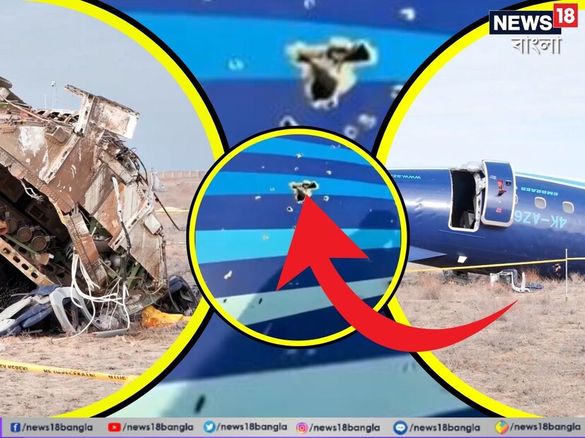 মর্মান্তিক দুর্ঘটনার কবলে পড়া আজারবাইজান এয়ারলাইন্সের বিমানের গায়ে শ্রাপনেলের দাগ; ক্রমেই জোরালো হচ্ছে ‘নাশকতা’-র তত্ত্ব