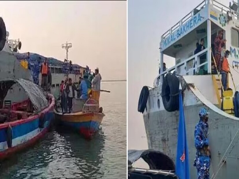 বাংলাদেশের চাঁদপুরে মেঘনা নদীতে নোঙর করা সারবোঝাই একটি কার্গো জাহাজ থেকে পাঁচজনের মৃতদেহ উদ্ধার করেছিল সে দেশের কোস্ট গার্ড ও নৌ পুলিশ। সেই সময় আরও তিনজনকে মুমূর্ষু অবস্থায় উদ্ধার করে হাসপাতালে নেওয়ার পথেও দু'জন মারা যান। অন্যজনের অবস্থাও আশঙ্কাজনক বলে জানা গিয়েছে।