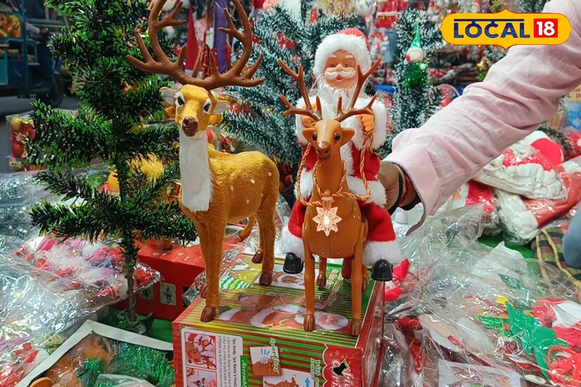 তবে এবার ক্রিসমাসের বাজারে বাচ্চাদের খেলনা পুতুল গুলি এবং ব্যাটারি দিয়ে চলা সান্তা ক্লজ বেশি জনপ্রিয় হয়ে উঠেছে। যা হরিণের পিঠে চড়ে রয়েছে।