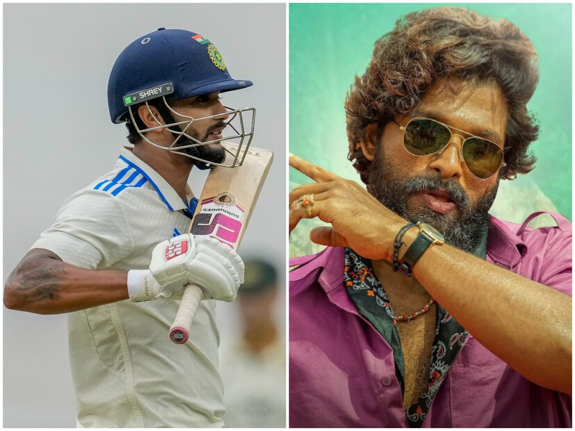 অর্ধশতরানের পর 'পুষ্পা' স্টাইলে সেলিব্রেশন করে বুঝিয়ে দিলেন পরিস্থিতি যাই হোক, &quot;ম্যায় ঝুঁকেগা নেহি&quot;। দর্শক ঠাসা ঐতিহাসিক মেলবোর্ন স্টেডিয়াম রিল লাইফের নয়, দেখল রিয়েল লাইফে 'পুষ্পা'-কে। (Photo Courtesy- AP)