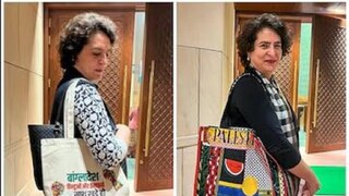 প্যালেস্তাইনের পর বাংলাদেশ লেখা ব্যাগ নিয়ে সংসদে প্রিয়াঙ্কা গান্ধি৷ 