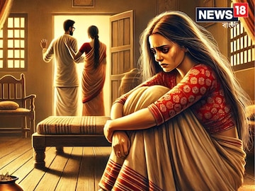 ভয়ঙ্কর কাণ্ড! তিন কন্যা সন্তানের জন্ম দিয়েছে স্ত্রী, রাগে জ্যান্ত জ্বালিয়ে দিল স্বামী - AI Image
