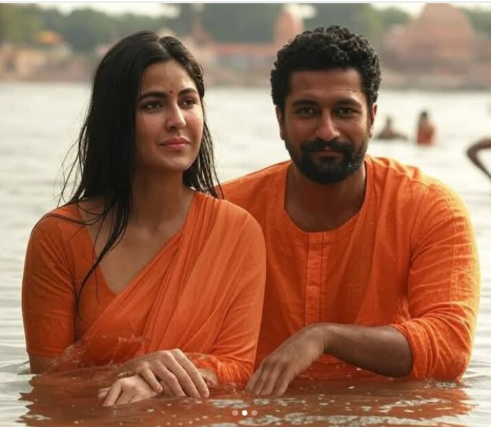 ভিকি কৌশলের ইনস্টাগ্রাম হ্যান্ডেলে ৩টি ছবি শেয়ার হয়েছে, যেখানে দেখা যাচ্ছে, কুম্ভমেলায় পূন্যস্নানে ক্যাটরিনা আর ভিকি! ছবিগুলো শেয়ার হতেই ভাইরাল!
