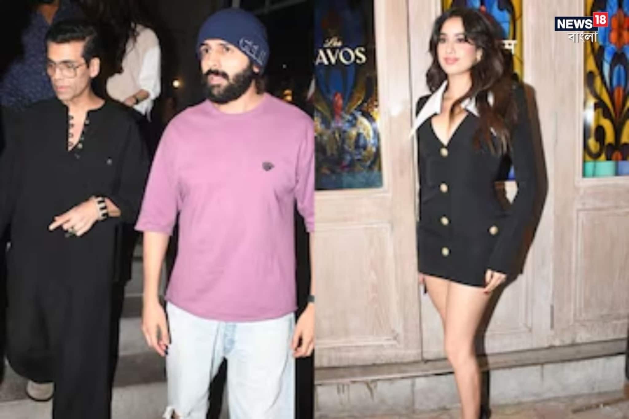 আবারও একসঙ্গে করণ, জাহ্নবী এবং কার্তিক, তাহলে কি নতুন কোনও ছবির জন্যই এক হলেন?