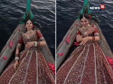 নৌকায় শুয়ে চলছিল প্রি-ওয়েডিং ফটোশুট! 